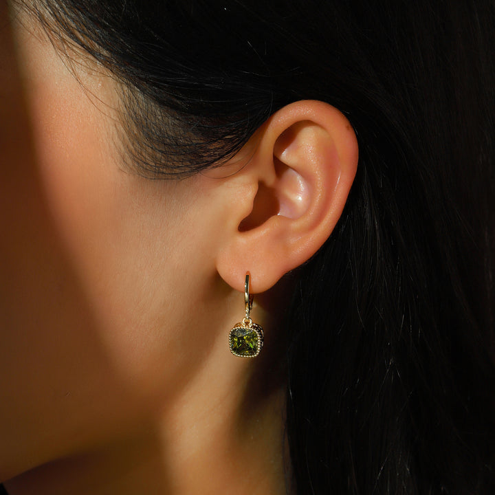 Prism Pop Huggie Earrings - Green