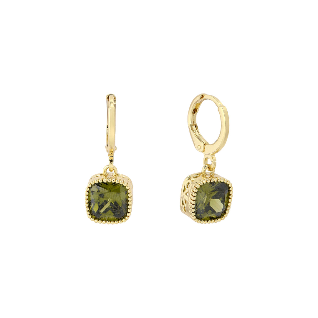 Prism Pop Huggie Earrings - Green