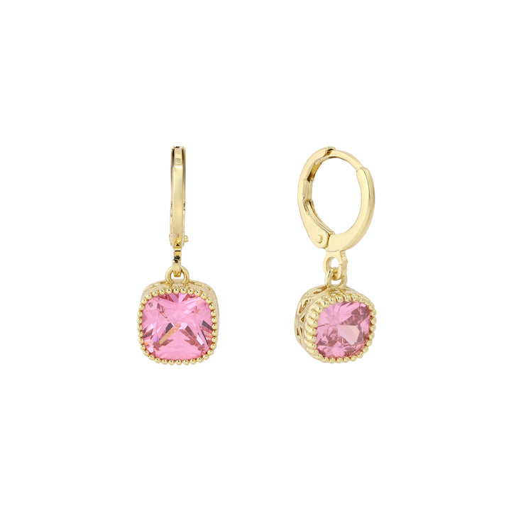 Prism Pop Huggie Earrings - Pink