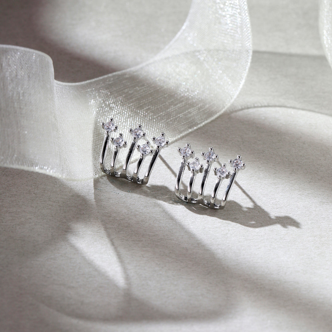 Stellar Spark Huggie Earrings