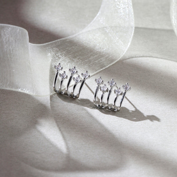 Stellar Spark Huggie Earrings