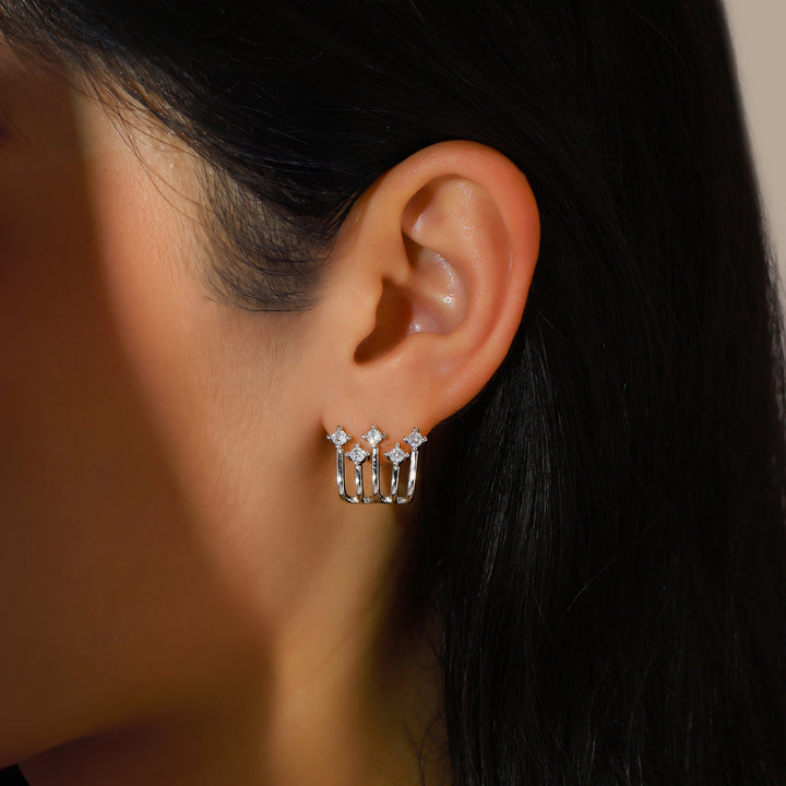 Stellar Spark Huggie Earrings