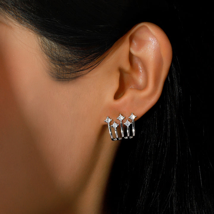Stellar Spark Huggie Earrings