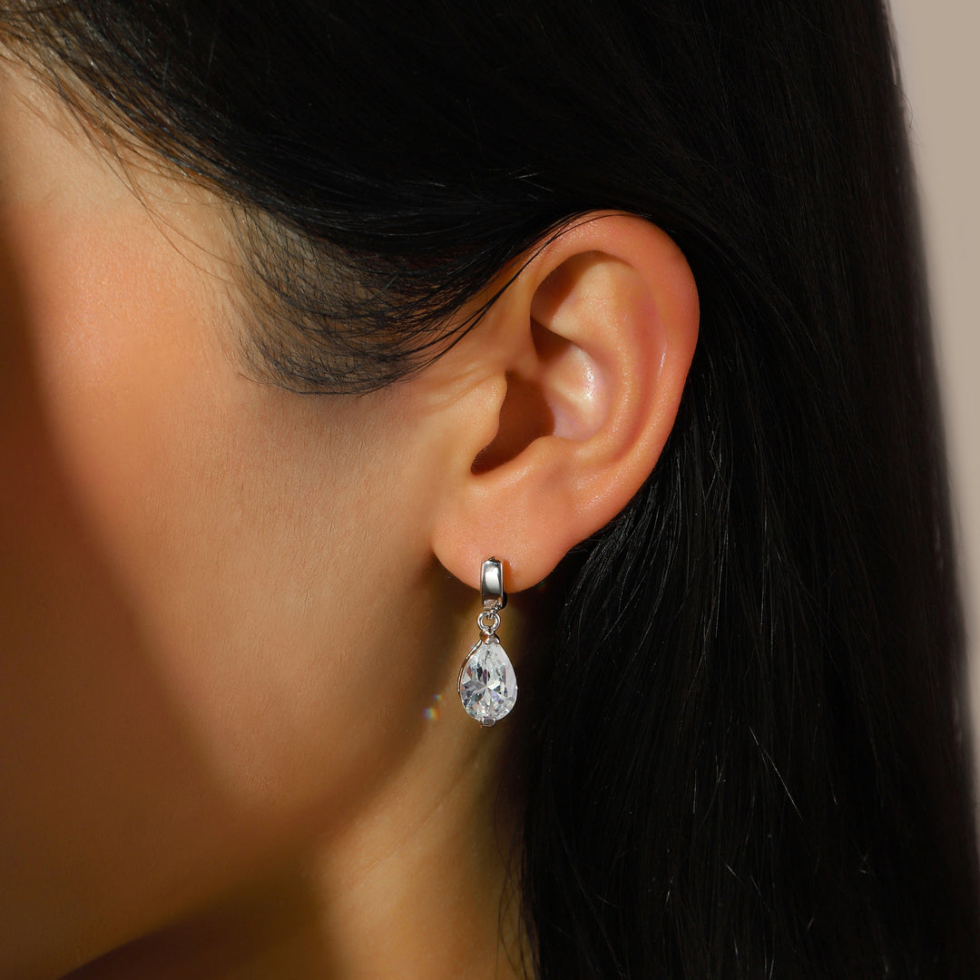 Crystal Dew Drop Earrings