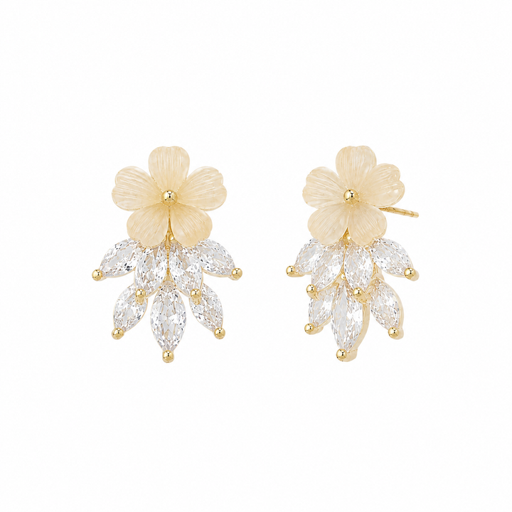 Aurelie Bloom Crystal Bow Stud Earrings