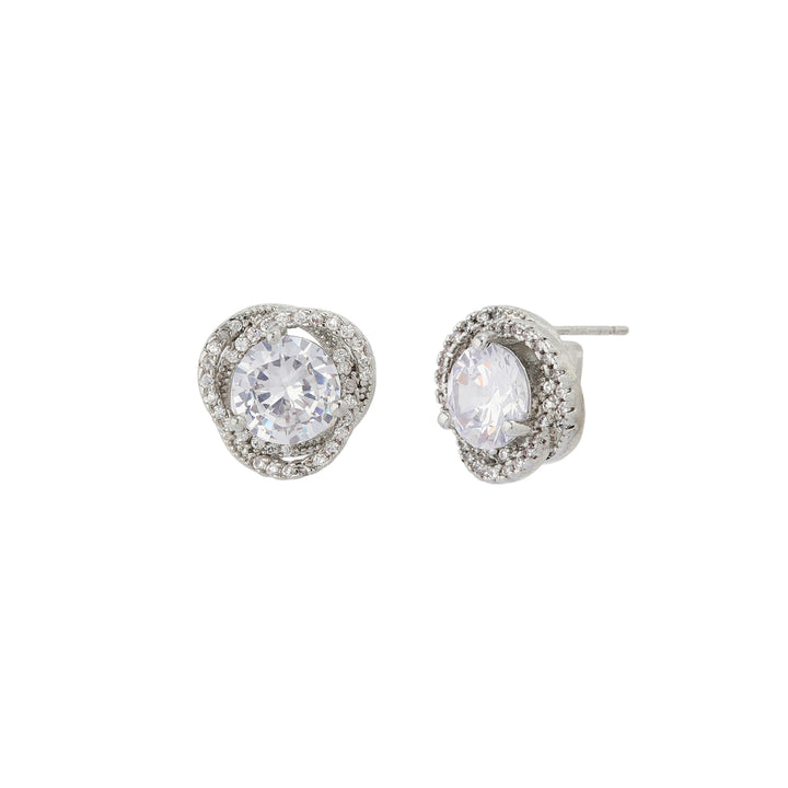Nocturne Pave Orbit Crystal Stud Earrings