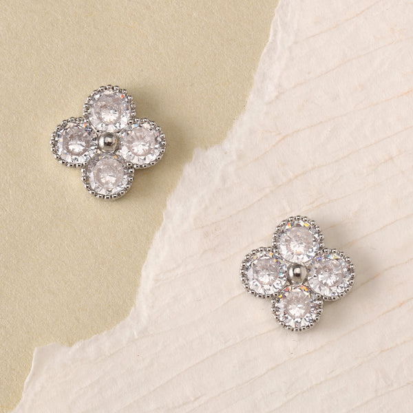 Glitz Clover Stud Earrings