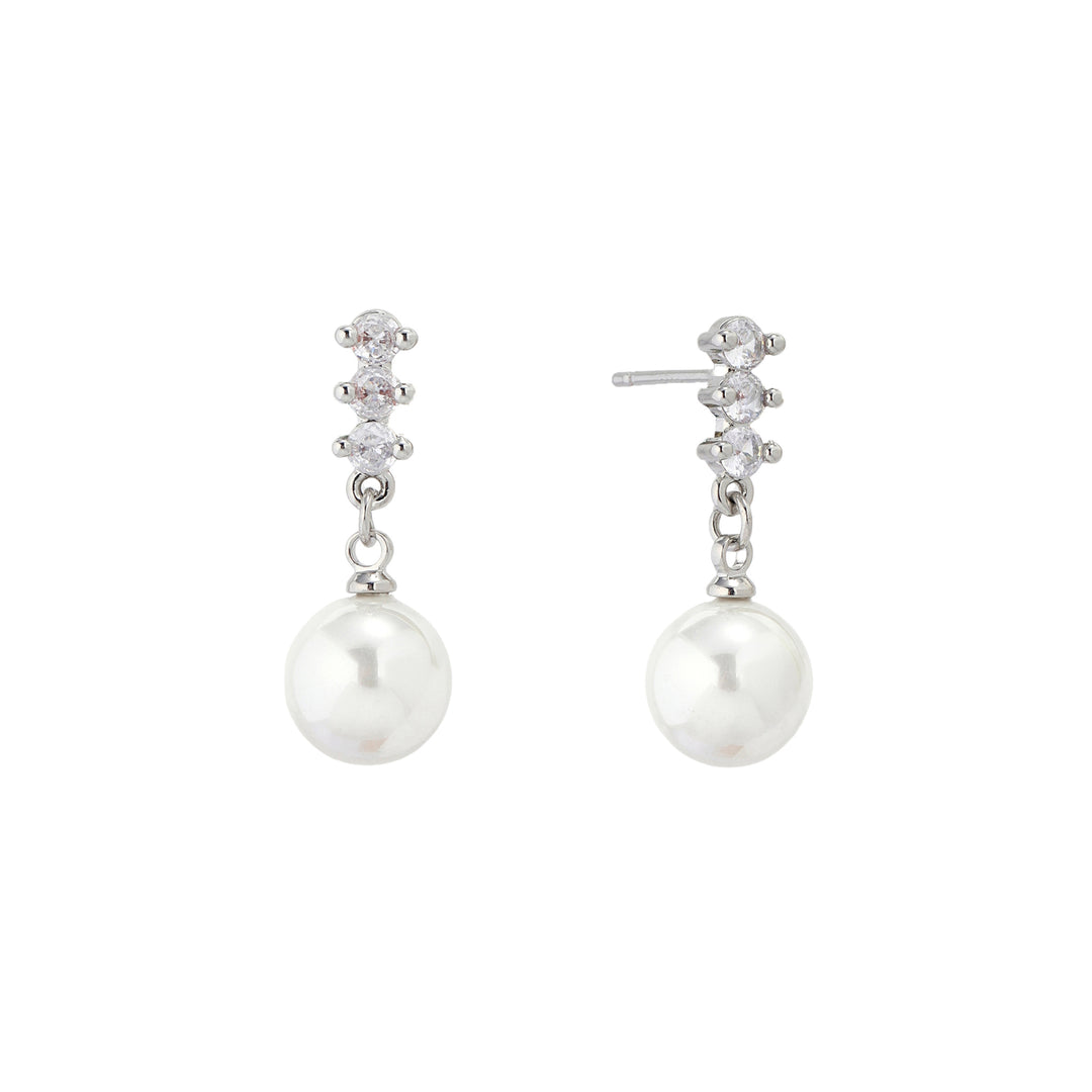 Pearl Drip Charm Earrings