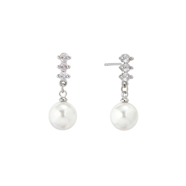Pearl Drip Charm Earrings