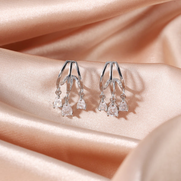 Crystal Rain Hoop Earrings