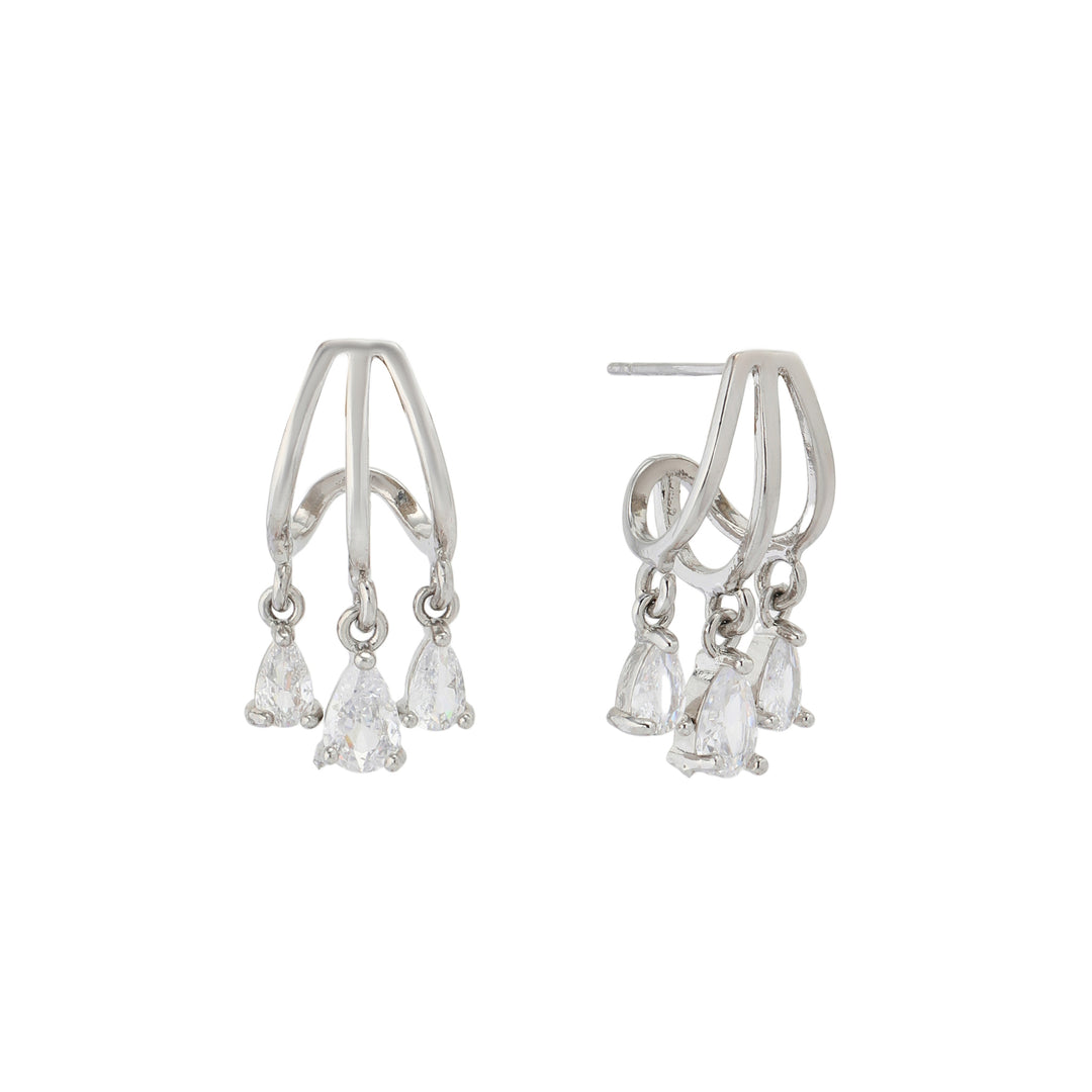 Crystal Rain Hoop Earrings