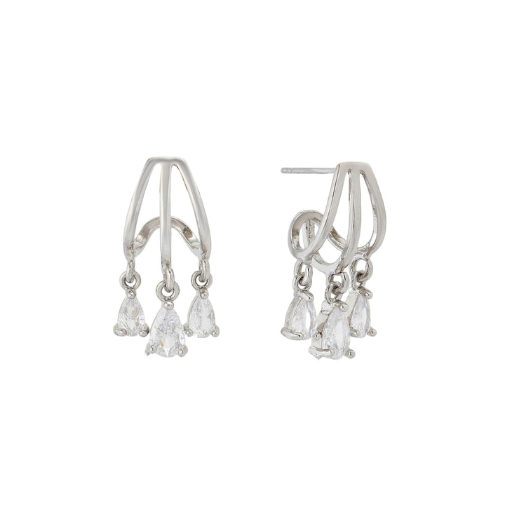 Crystal Rain Hoop Earrings