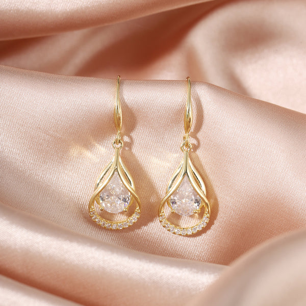 Gilded Tear Glow Earrings