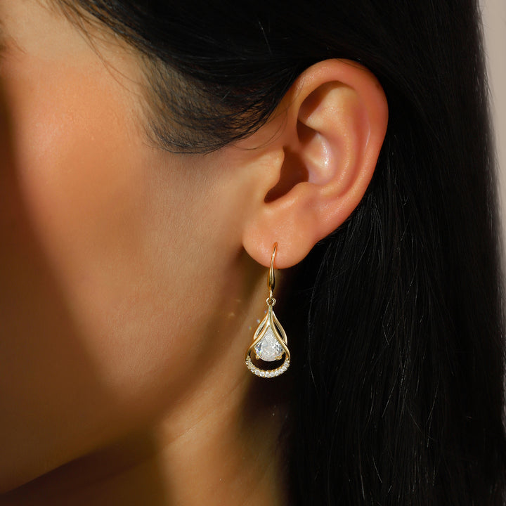 Gilded Tear Glow Earrings