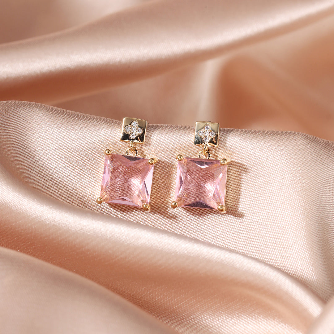 Prisma Vera Drop Earrings - Pink