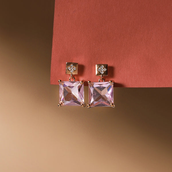 Prisma Vera Drop Earrings - Pink