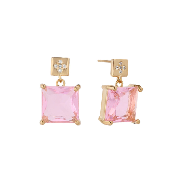 Prisma Vera Drop Earrings - Pink