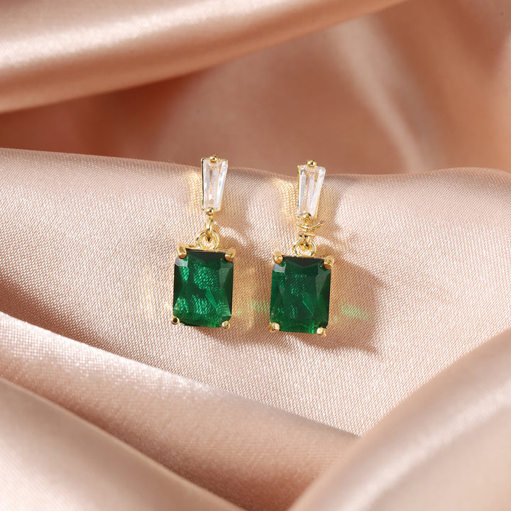 Luma Prism Drop Earrings - Green