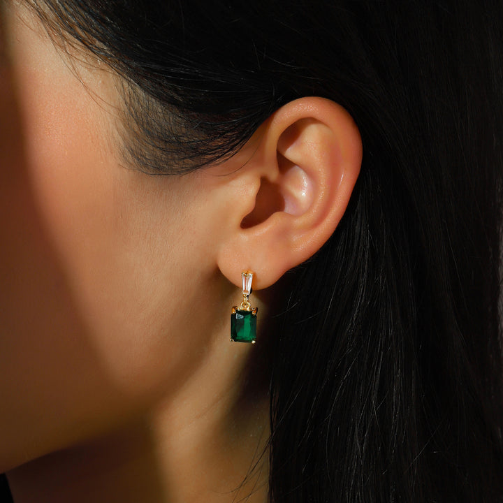 Luma Prism Drop Earrings - Green