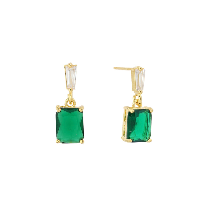 Luma Prism Drop Earrings - Green