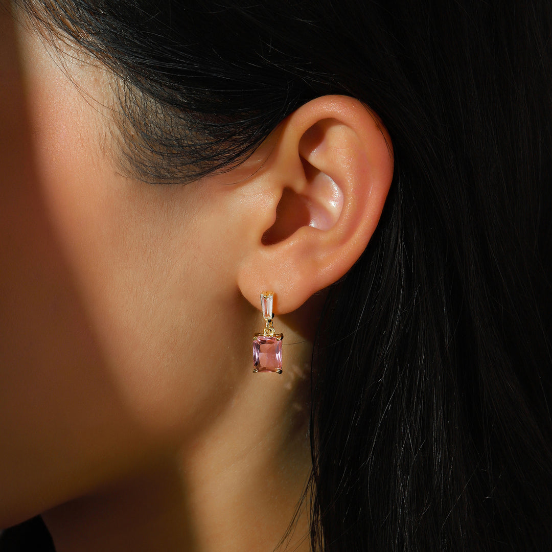 Luma Prism Drop Earrings - Pink