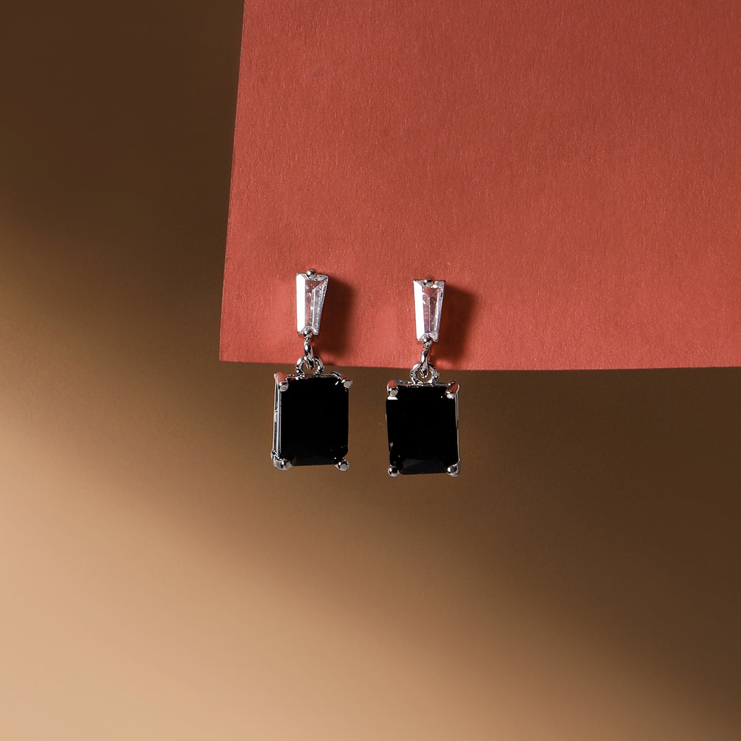 Luma Prism Drop Earrings - Black