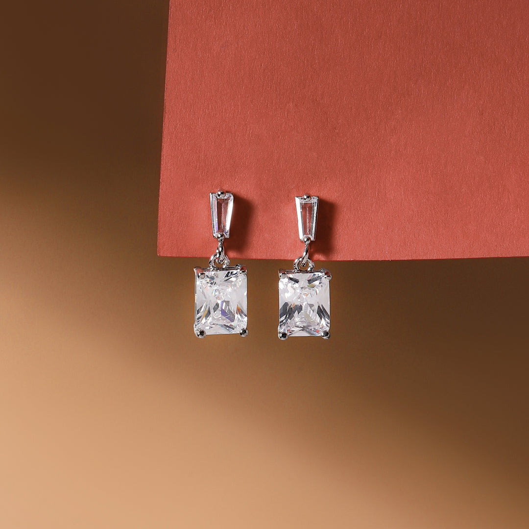 Luma Prism Drop Earrings - Silver