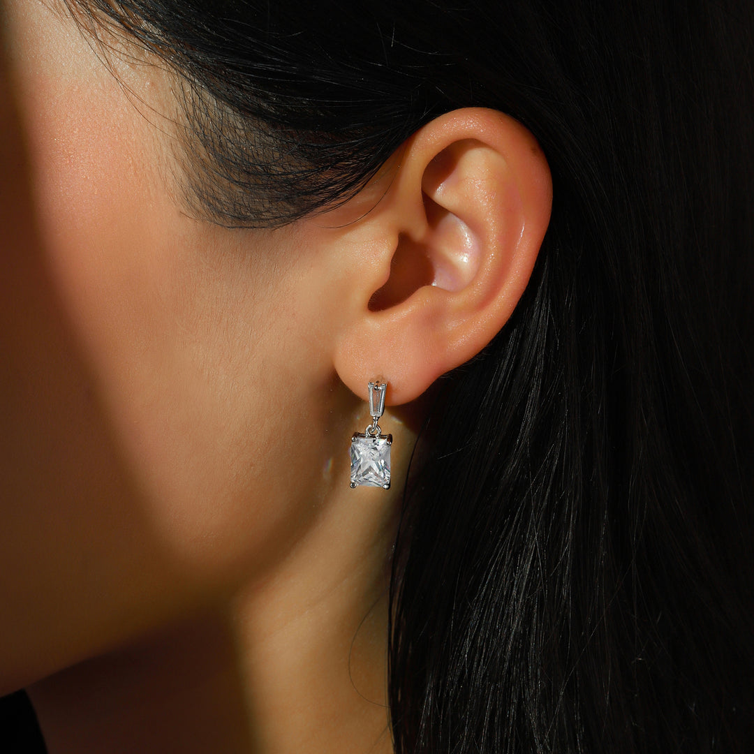 Luma Prism Drop Earrings - Silver