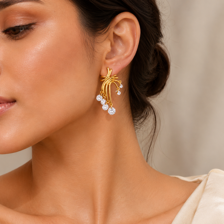 Cosmic Drip Climber Earrings