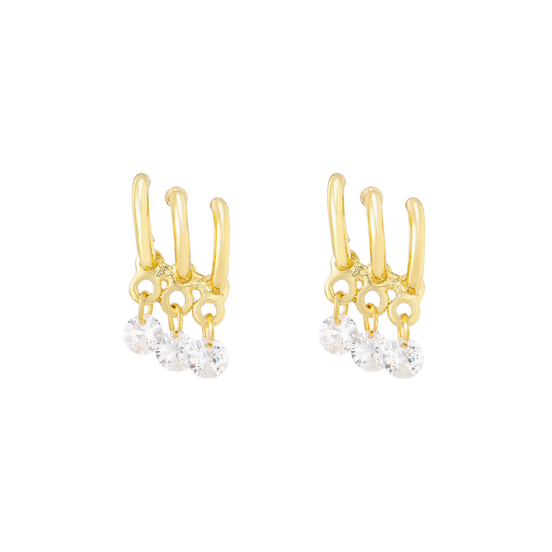 Lustre Charm Huggie Earrings