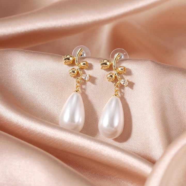Aurelia Pearl Bloom Drop Earrings