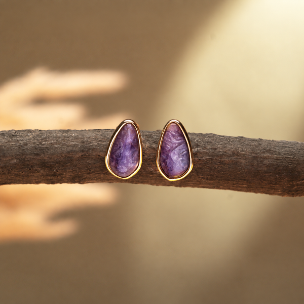 Amethyst Aura Earrings