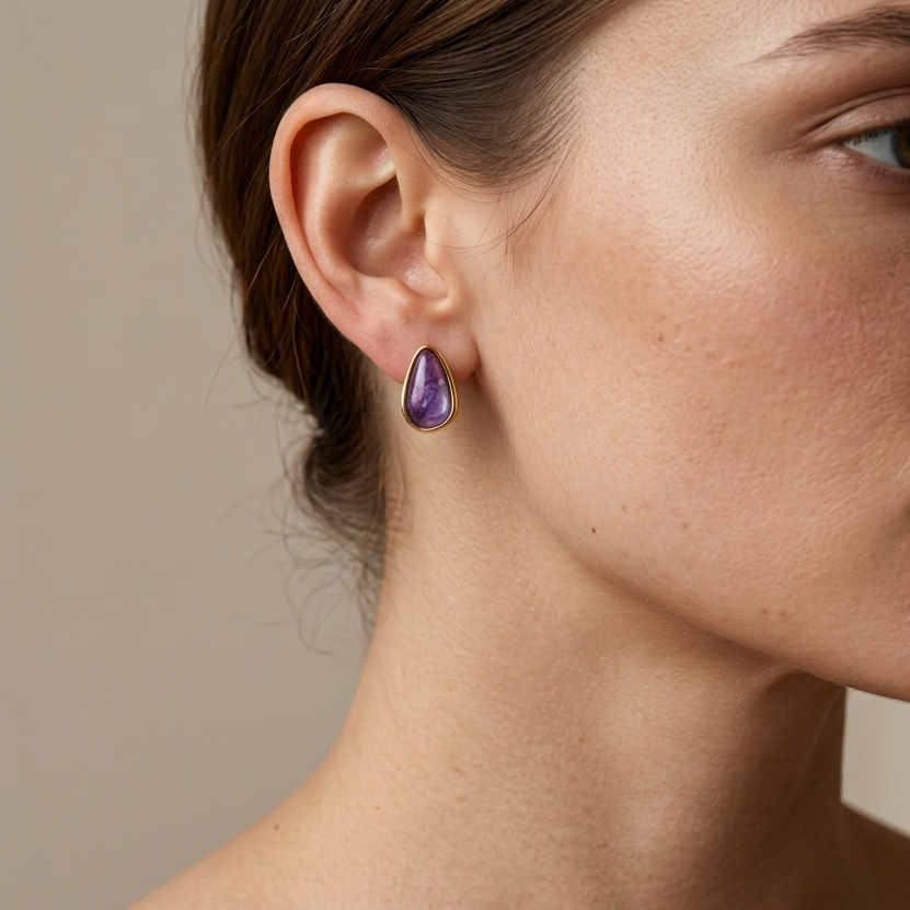 Amethyst Aura Earrings