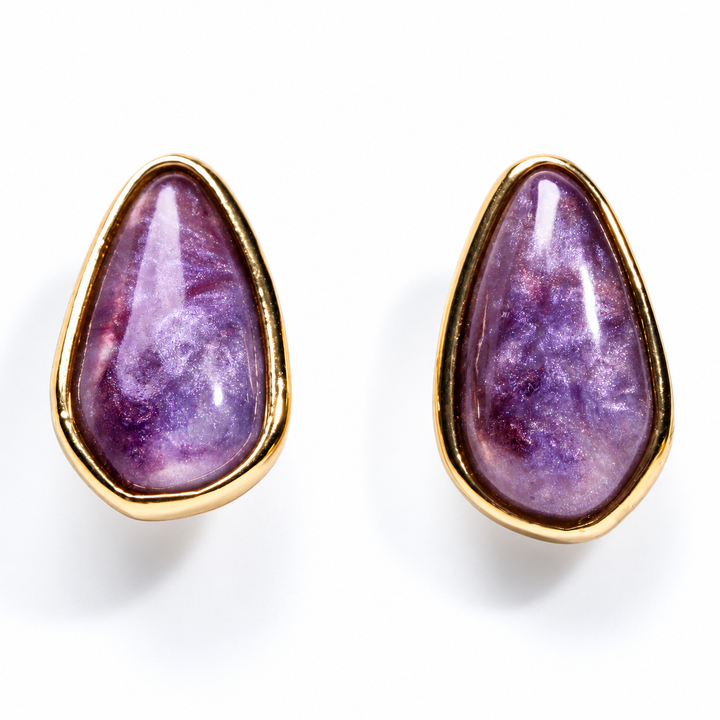 Amethyst Aura Earrings