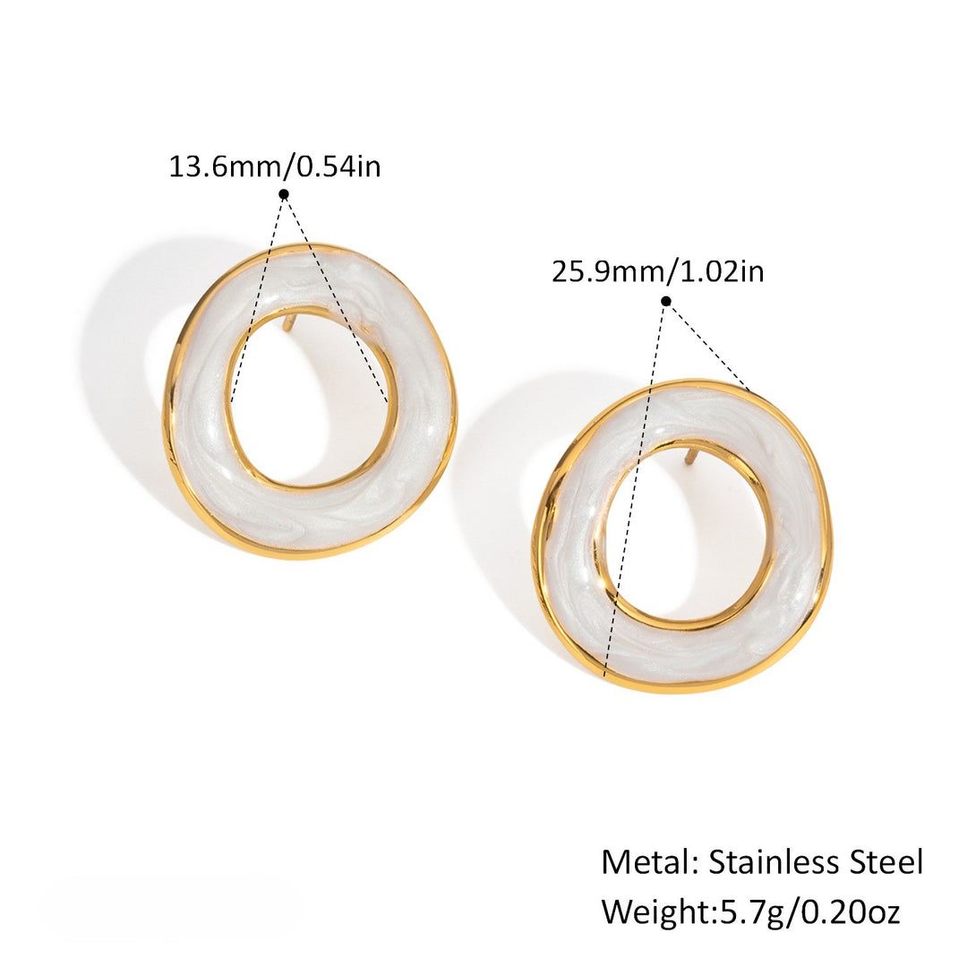 Luna Loop Sculpt Studs Earrings
