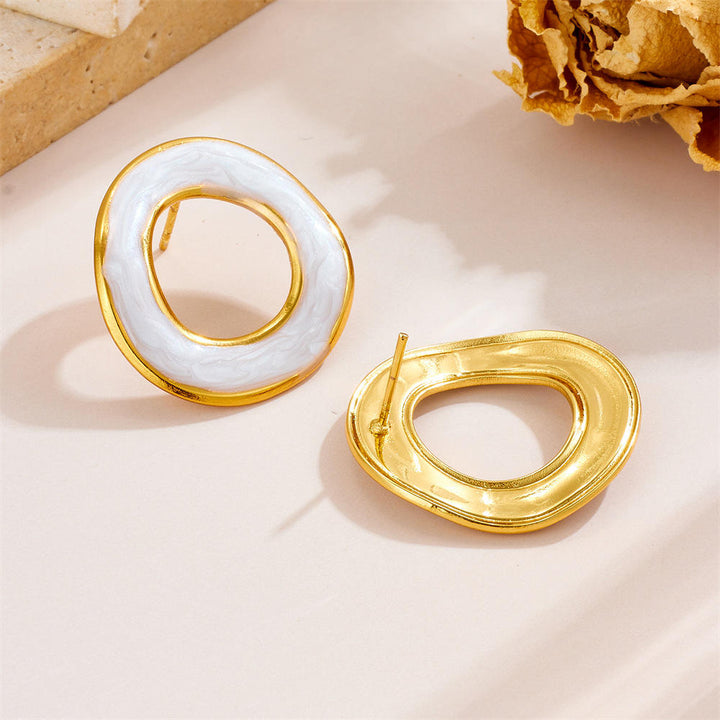 Luna Loop Sculpt Studs Earrings