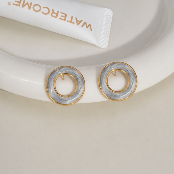 Luna Loop Sculpt Studs Earrings