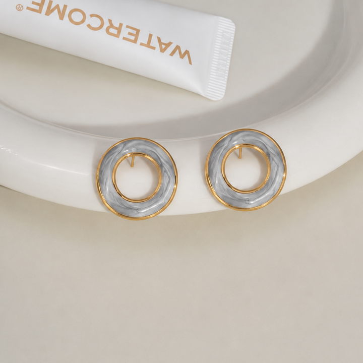 Luna Loop Sculpt Studs Earrings