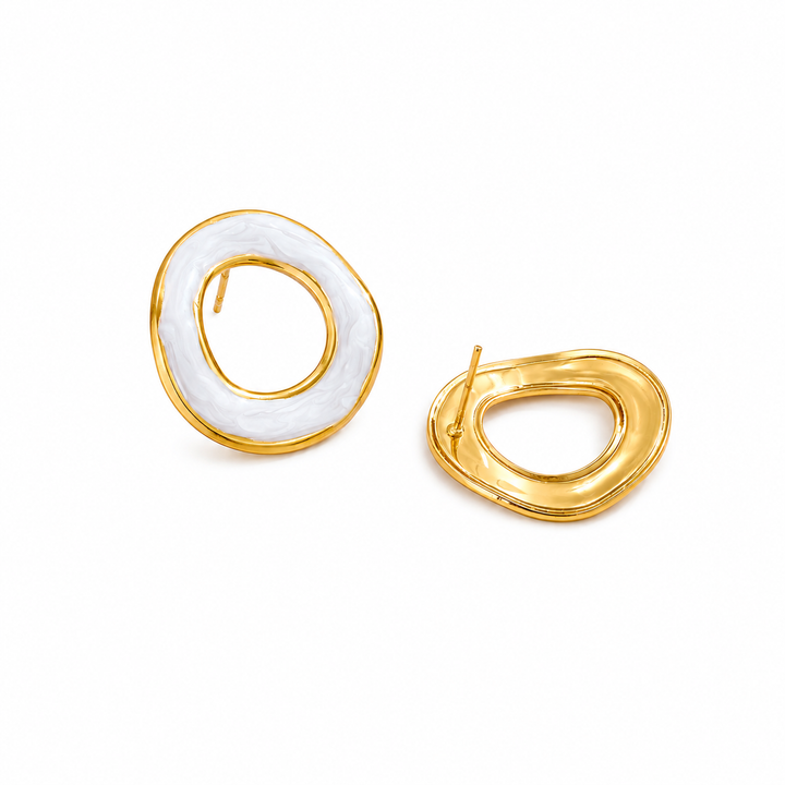 Luna Loop Sculpt Studs Earrings