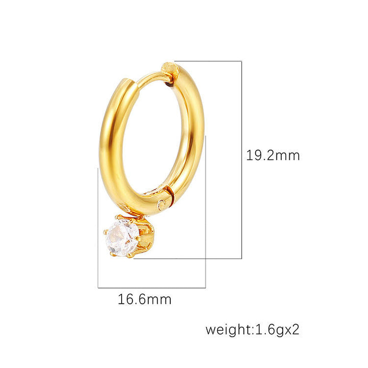 Gleam Halo Hoops Earrings - Gold