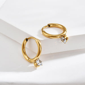 Gleam Halo Hoops Earrings - Gold