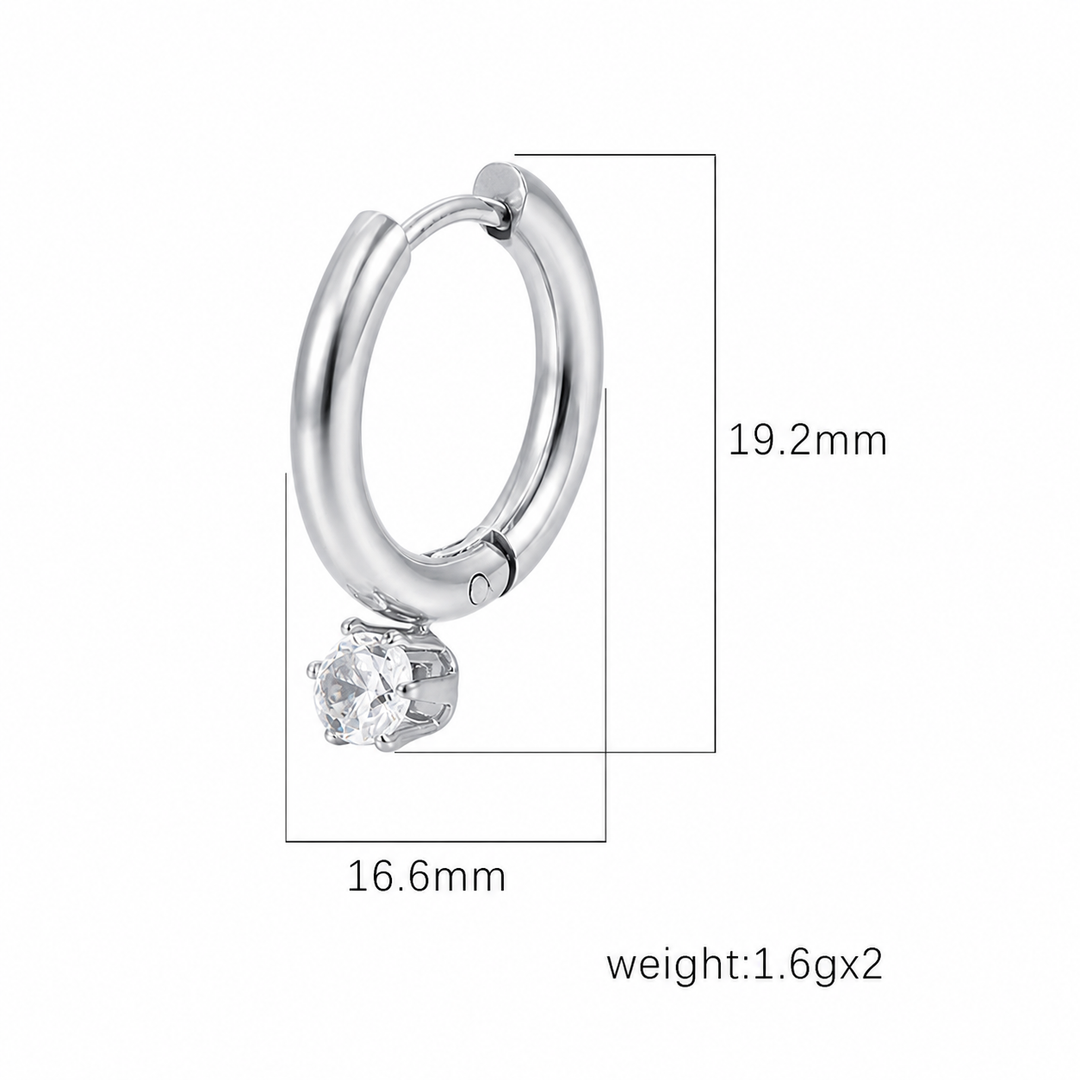 Gleam Halo Hoops Earrings - Silver