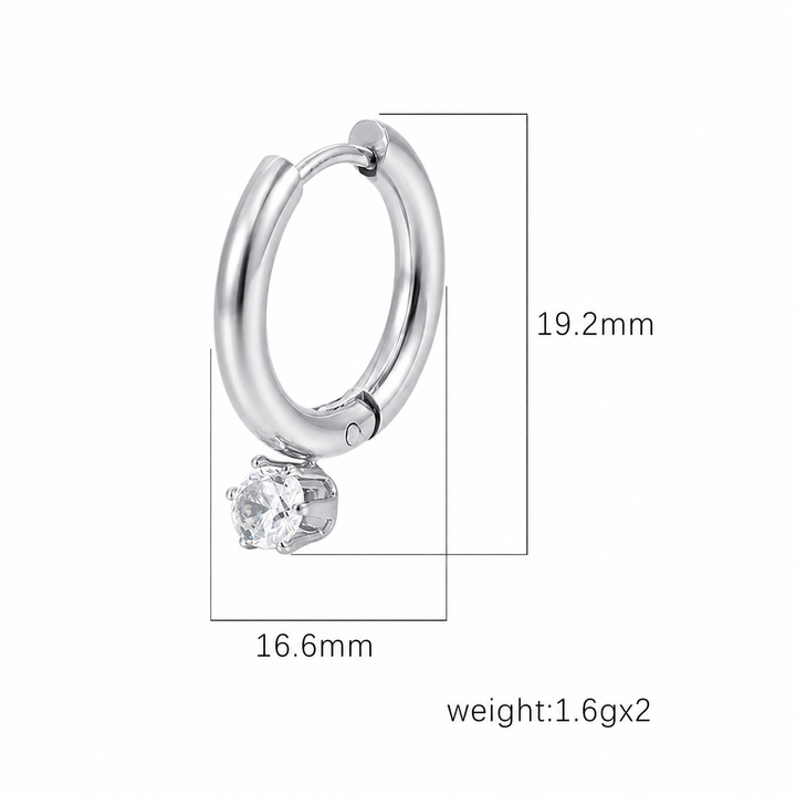 Gleam Halo Hoops Earrings - Silver