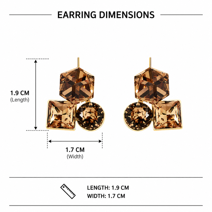 Prism Cluster Studs Earrings