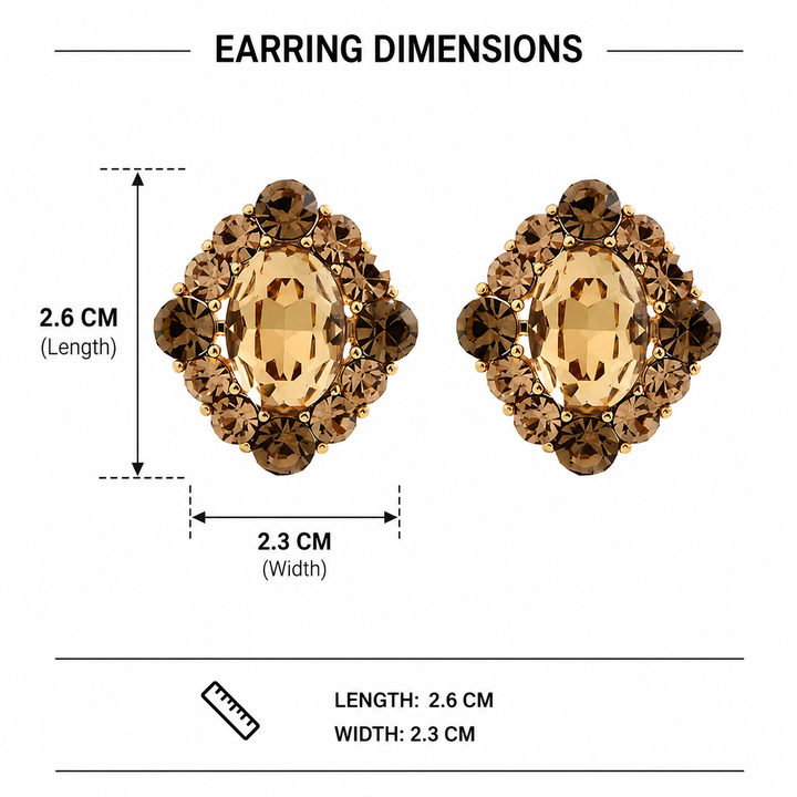 Topaz Halo Statement Earrings