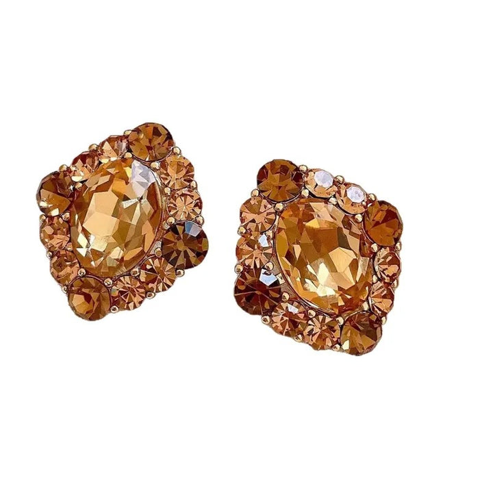 Topaz Halo Statement Earrings