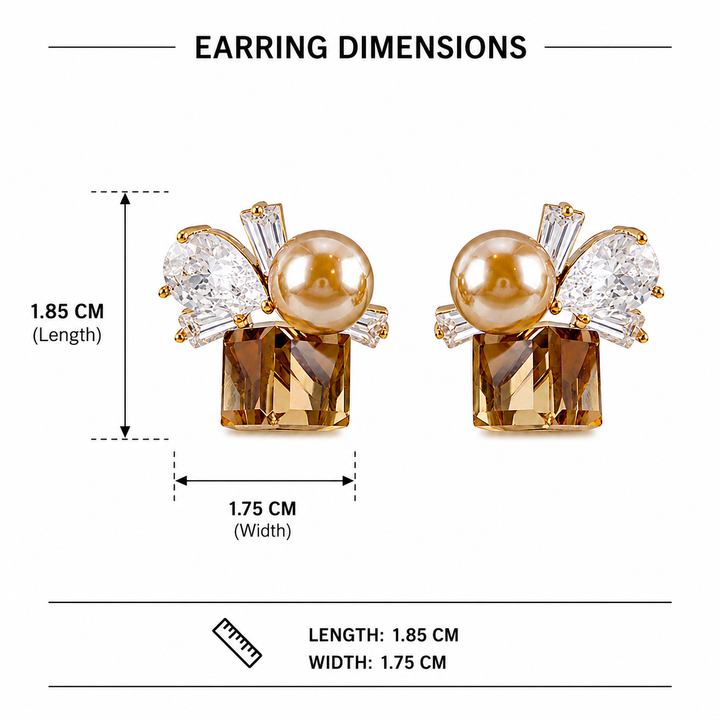 Crystal Wing Cluster Earrings