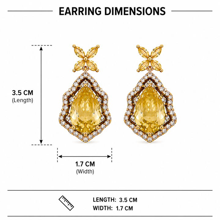 Flora Dewdrop Halo Earrings