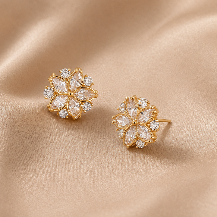 Jasmine Prism Floral Studs Earrings