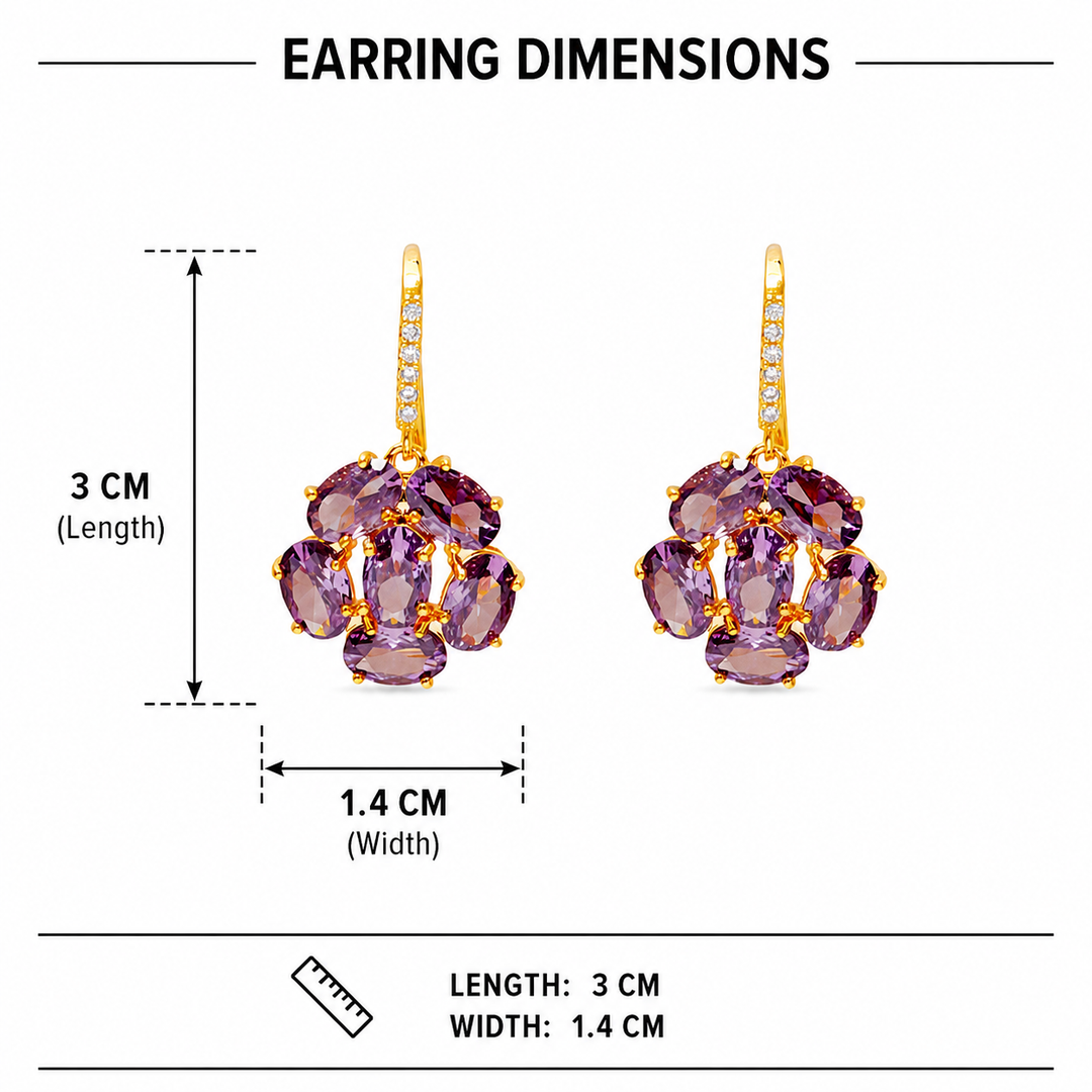 Petal Radiance Cluster Earrings
